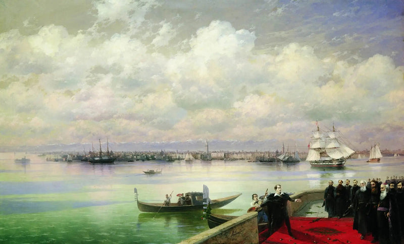 Byrons besøg hos Mekhitaristerne i San Lazzaro - Ivan Aïvazovski