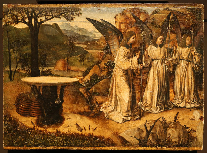 Besøget af de tre engle hos Abraham - Antonello de Messina