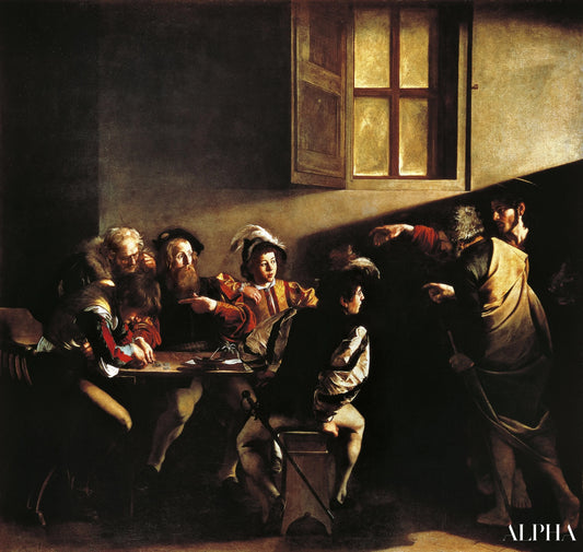 Saint Matthæus' kald - Caravaggio - Reproduktioner af malerier og højkvalitets malerier