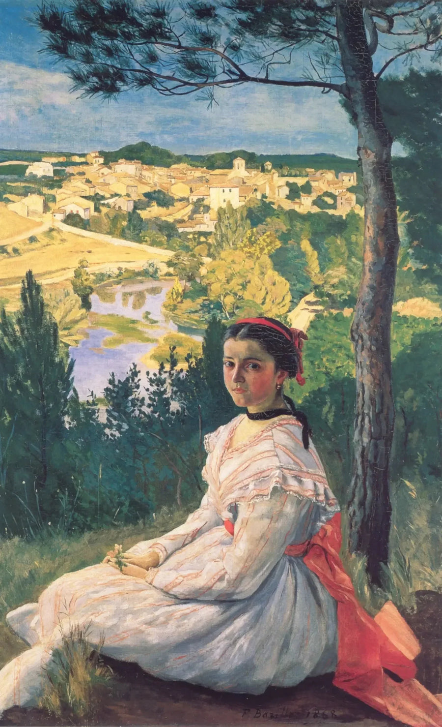 Udsigten over landsbyen - Frédéric Bazille