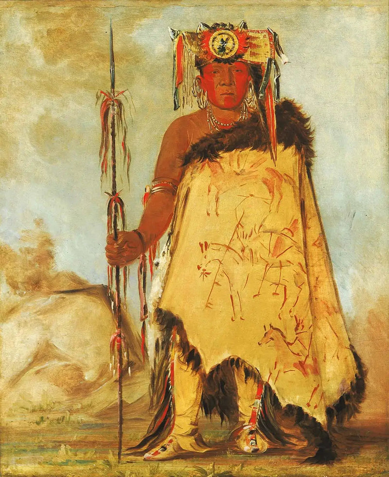 La-wée-re-coo-re-shaw-wee, krigsleder, en Pawnee-republikaner - George Catlin