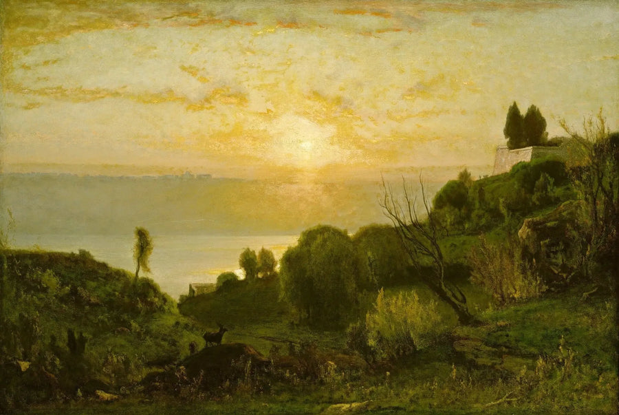 Lac Albano, solnedgang - George Inness