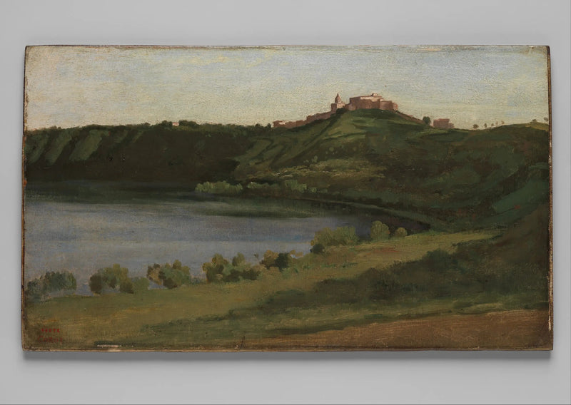 Albano Sø og Castel Gandolfo - Jean-Baptiste Camille Corot