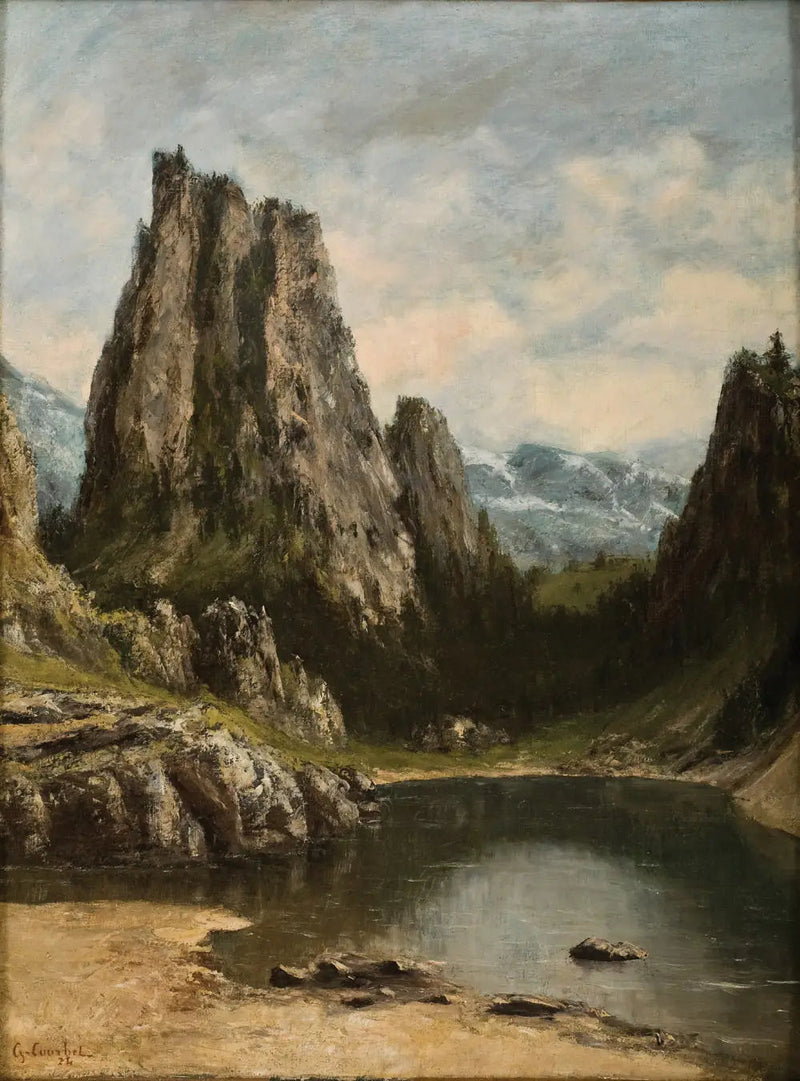 Sø i bjergene - Gustave Courbet