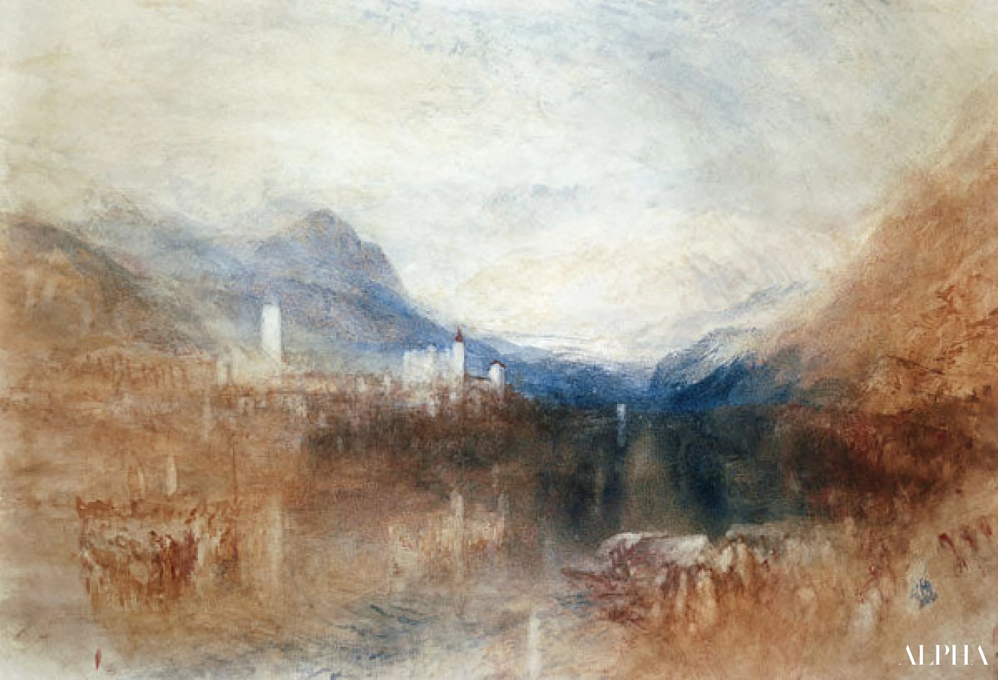 Lac Majeur - William Turner - Reproductions de tableaux et peintures haut de gamme