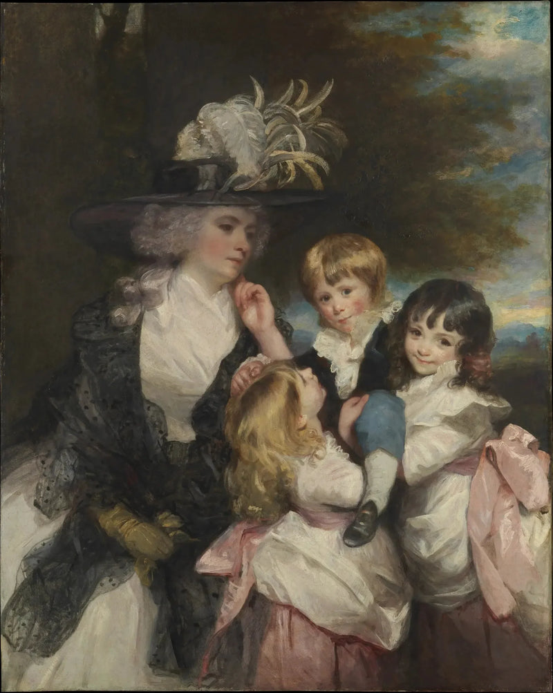 Lady Smith (Charlotte Delaval) og hendes børn (George Henry, Louisa og Charlotte) - Joshua Reynolds