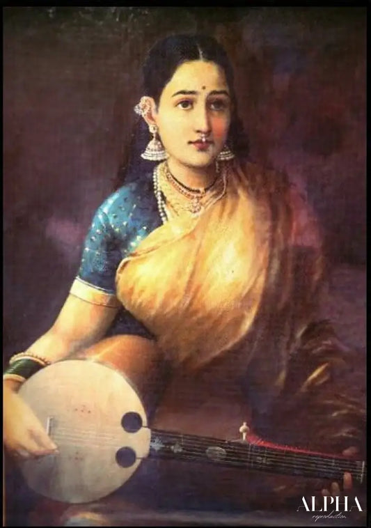 Lady with Swarbat - Raja Ravi Varma - Reproductions de tableaux et peintures haut de gamme