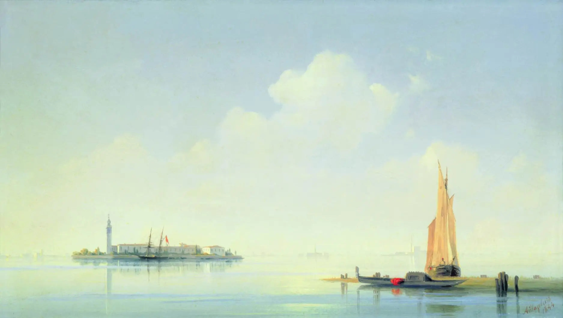 Lagune vénitienne. Vue de l’île de San Giorgio. - Ivan Aïvazovski - Alpha Reproduction