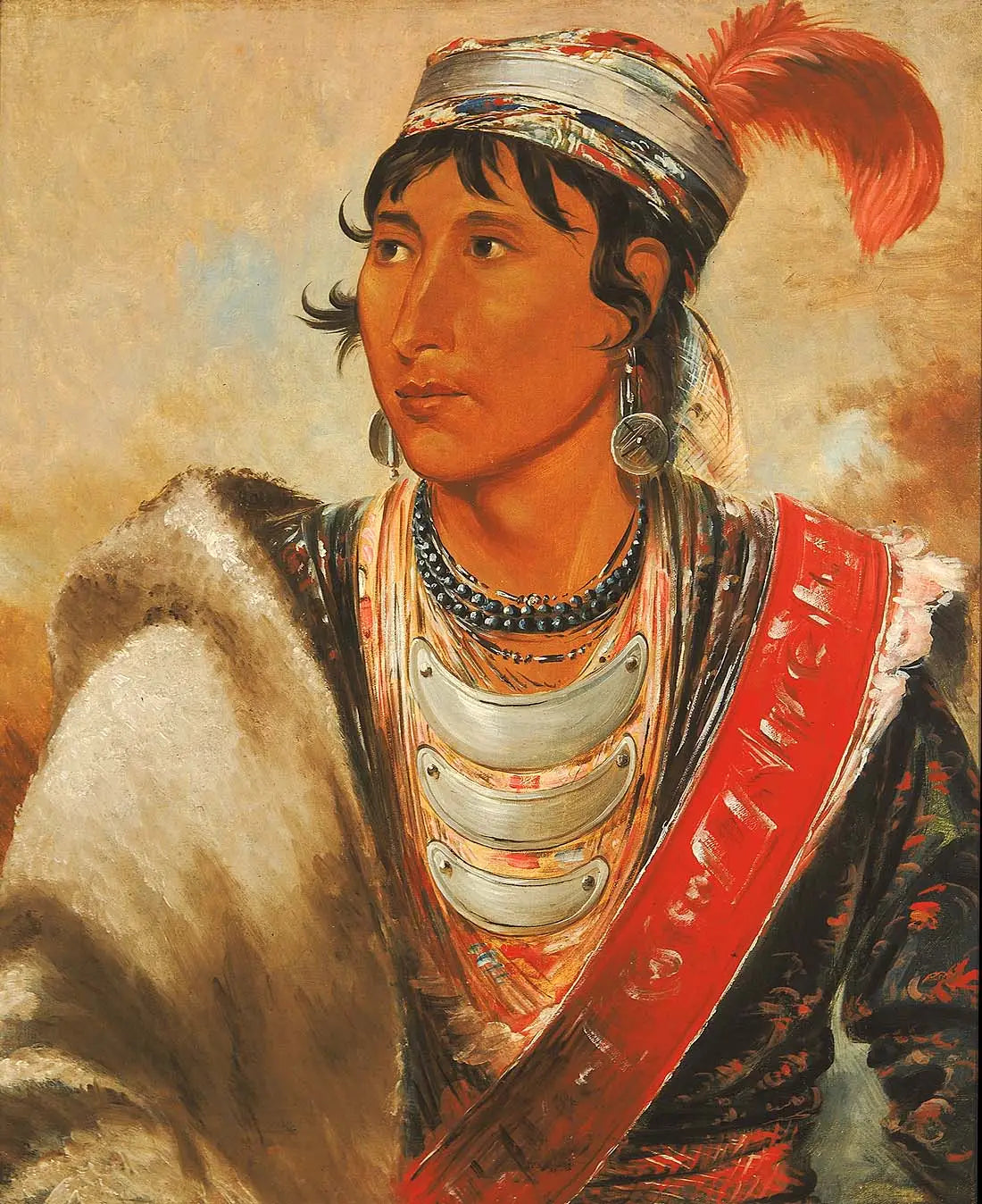 Láh-shee le lécheur surnommé « Creek Billy » - George Catlin - Alpha Reproduction