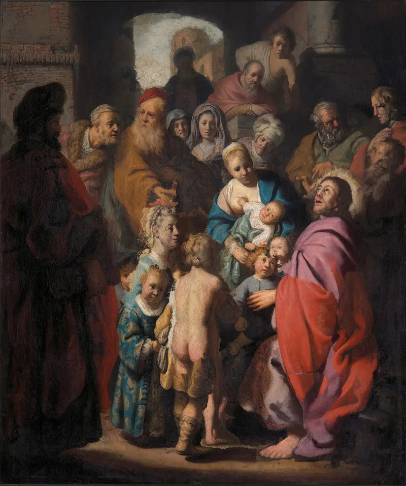 Lad de små børn komme til mig - Rembrandt