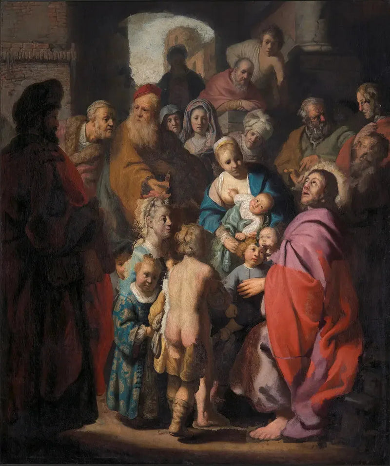 Lad de små børn komme til mig - Rembrandt
