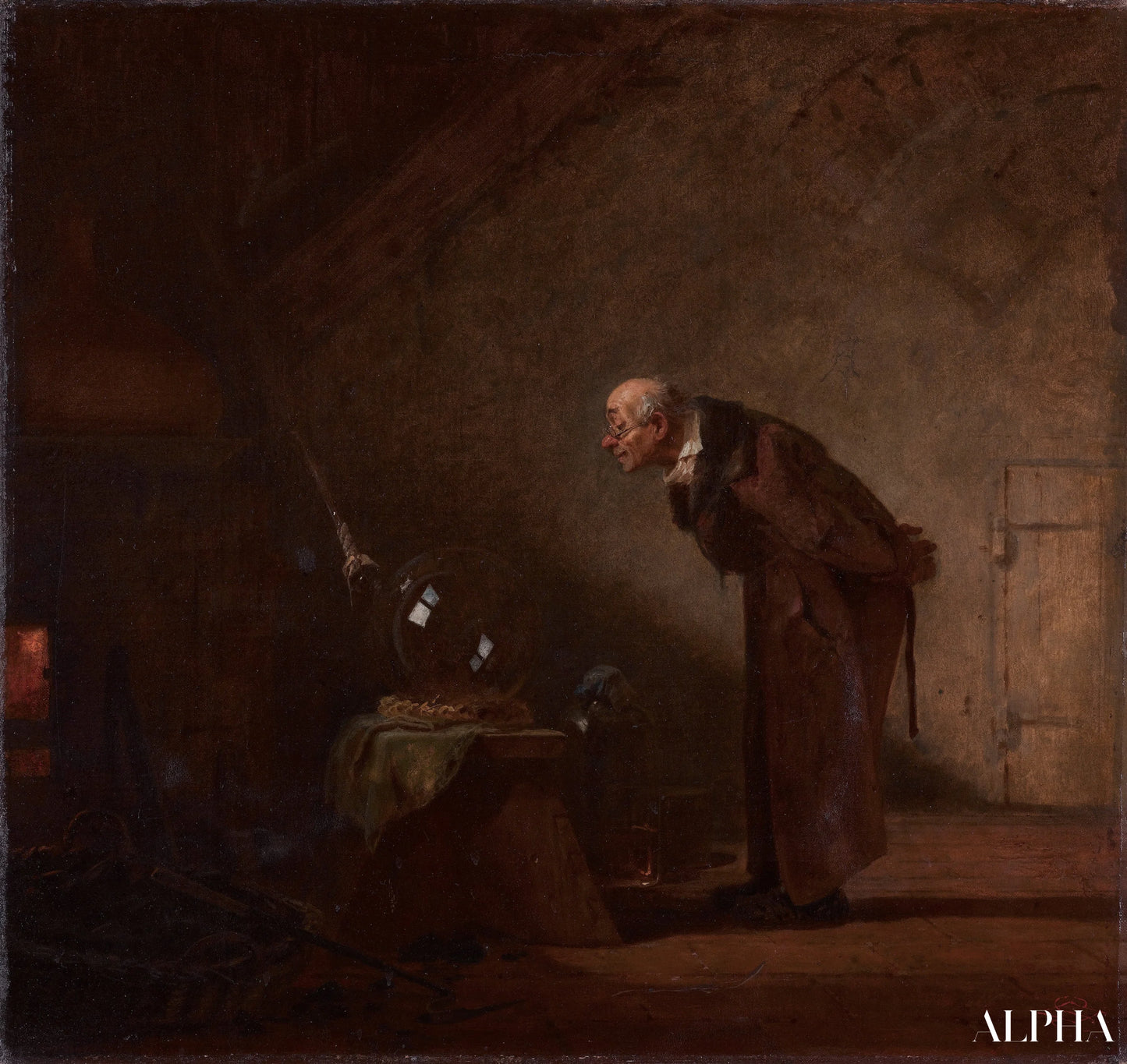L'Alchimiste - Carl Spitzweg - Reproductions de tableaux et peintures haut de gamme