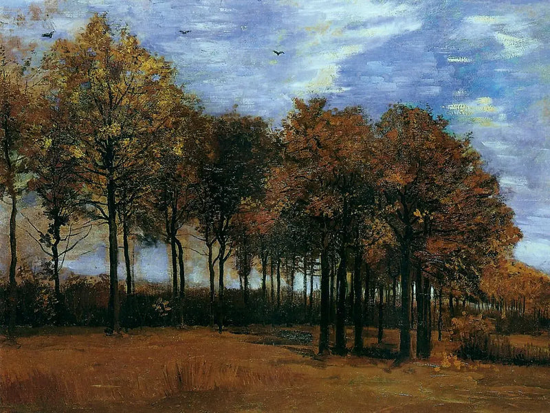 Alléen om efteråret - Vincent van Gogh