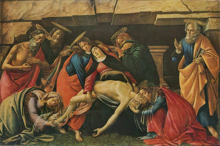 Klagesangen over den døde Kristus af München, omkring 1490-1495 - Botticelli