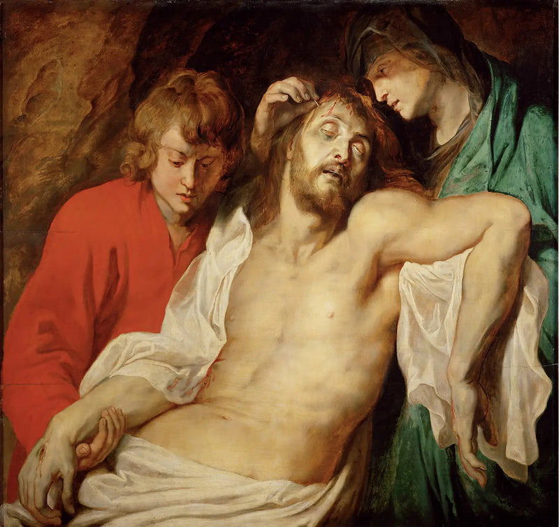 Kristi klage af Maria og Johannes - Peter Paul Rubens