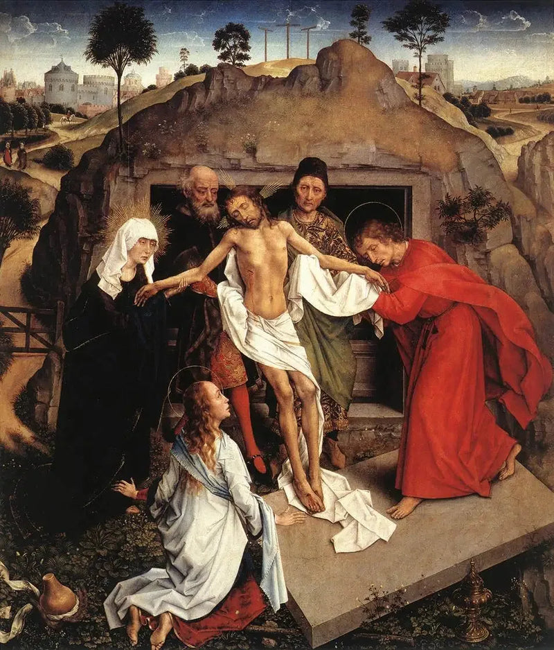 Klagesang over den døde Kristus og Anbringelse i Graven - Rogier van der Weyden