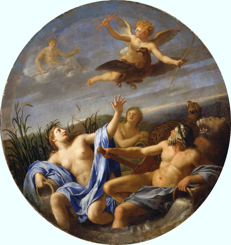 Kærligheden stjæler lynet fra Jupiter - Eustache Le Sueur