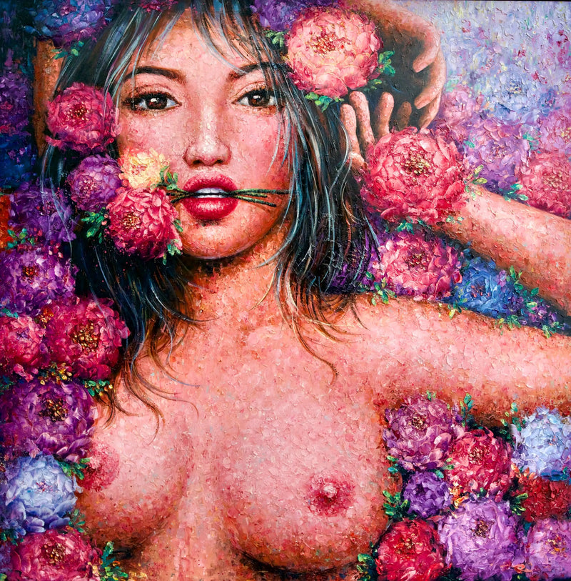 Kærlighed i blomst | 200 x 200 cm