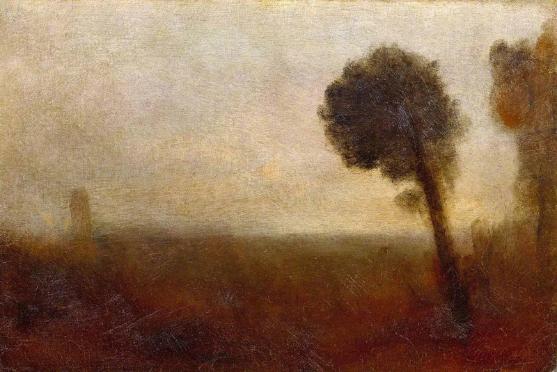 Landskab med et træ til højre - J. M. W. Turner