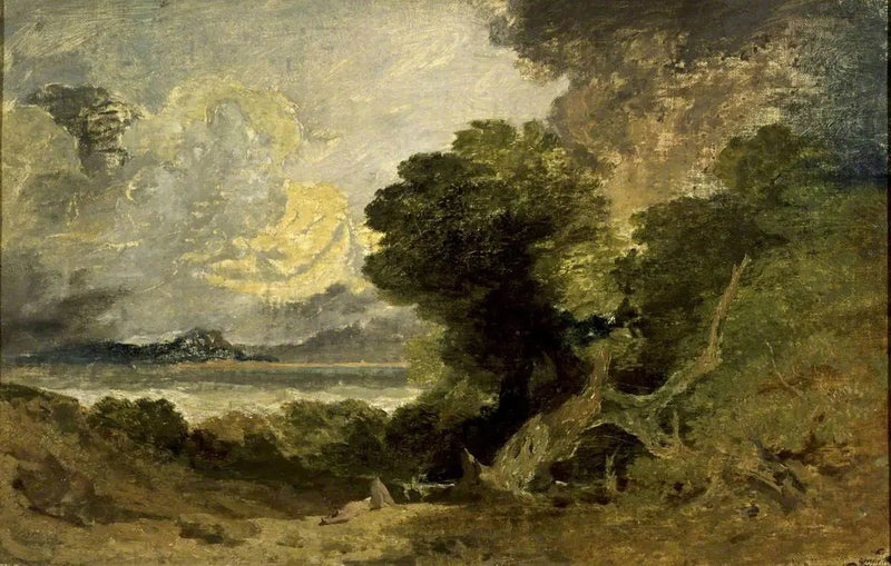 Landskab med Sø og Faldet Træ - J. M. W. Turner