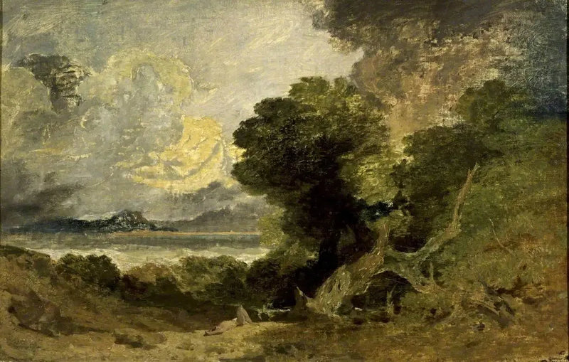 Landskab med Sø og Faldet Træ - J. M. W. Turner