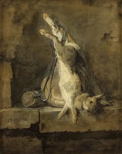Død kanin og Jagtudstyr - Jean Siméon Chardin