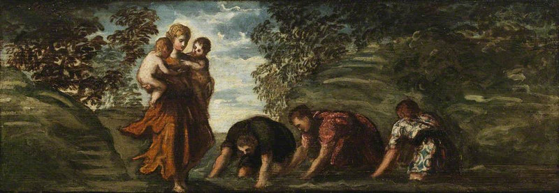 Latone, der forvandler Lykiske bønder til frøer - Jacopo Tintoretto