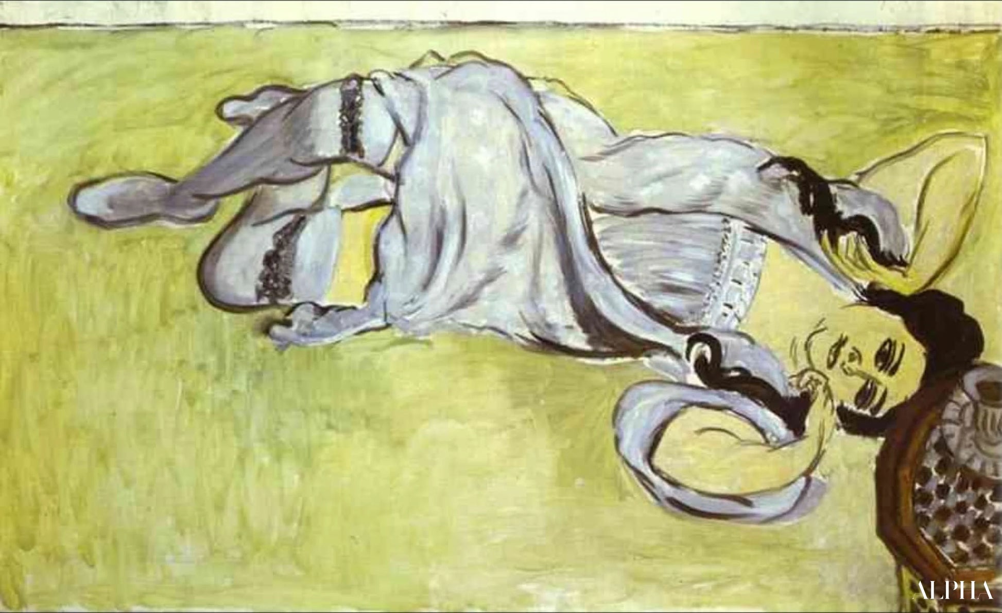 Laurette med en kop kaffe - Matisse - Reproduktioner af malerier og højkvalitets malerier