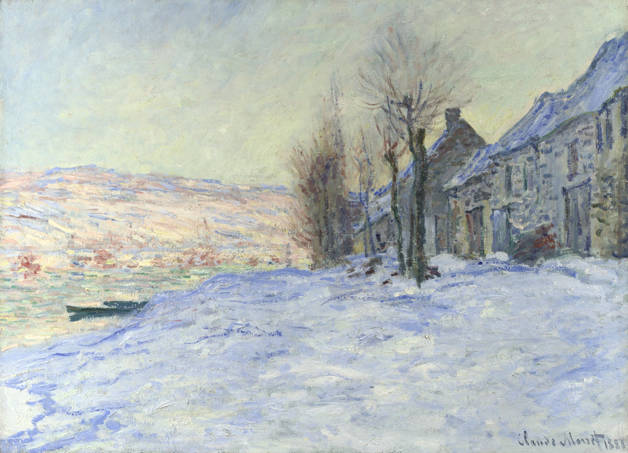 Lavacourt under sneen W511 - Claude Monet