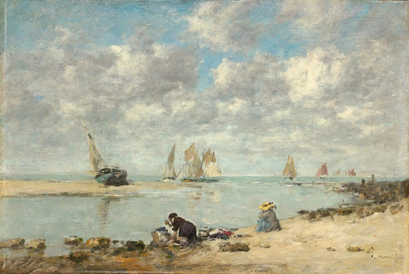 Vaskekone nær Trouville - Eugène Boudin