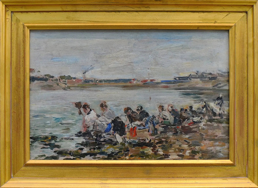 Vaskekoner ved Touques - Eugène Boudin