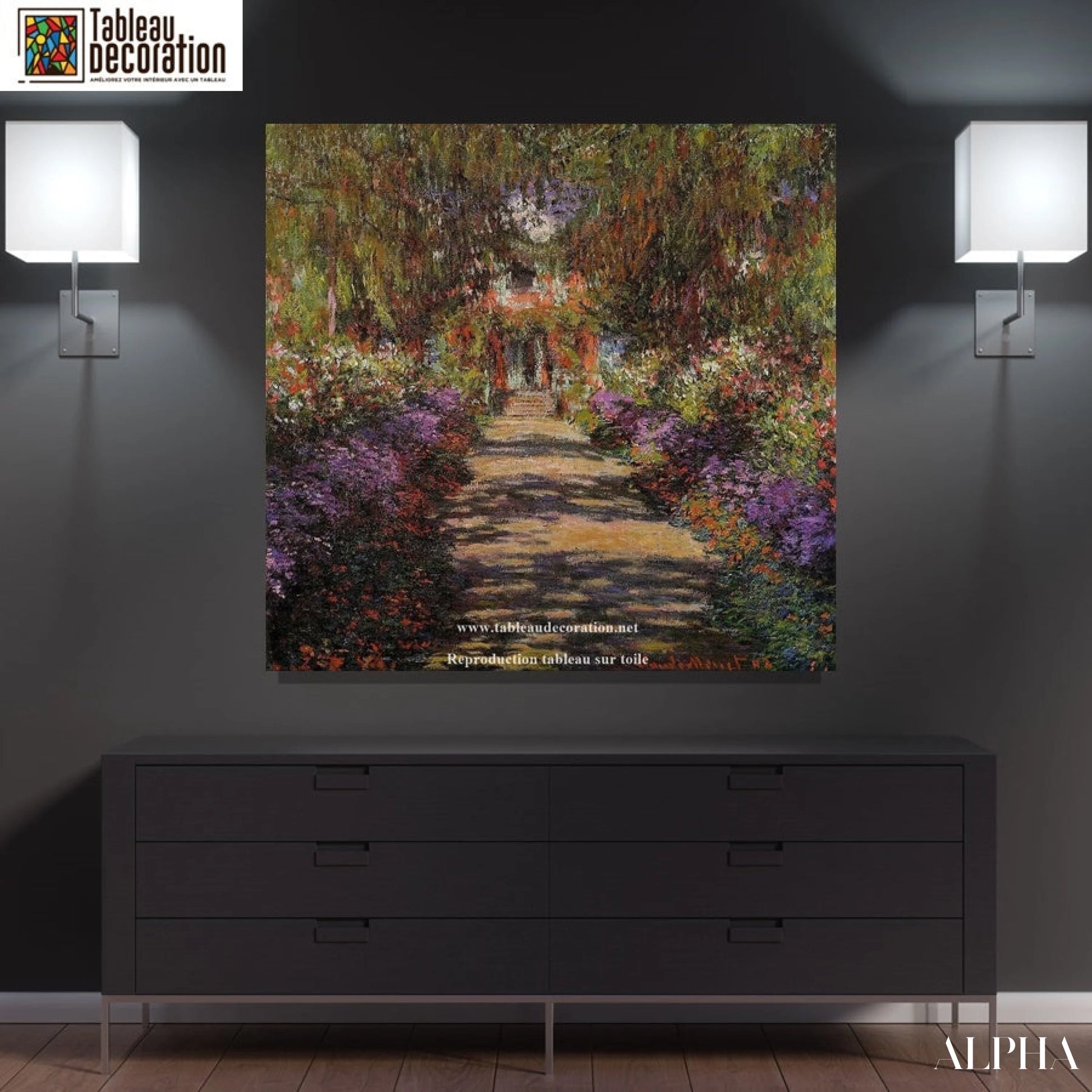 L'avenue de Giverny - Claude Monet - Reproductions de tableaux et peintures haut de gamme