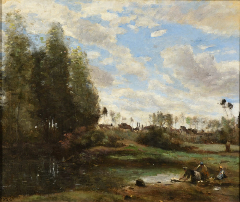 Laveuses ved vandkanten - Jean-Baptiste Camille Corot