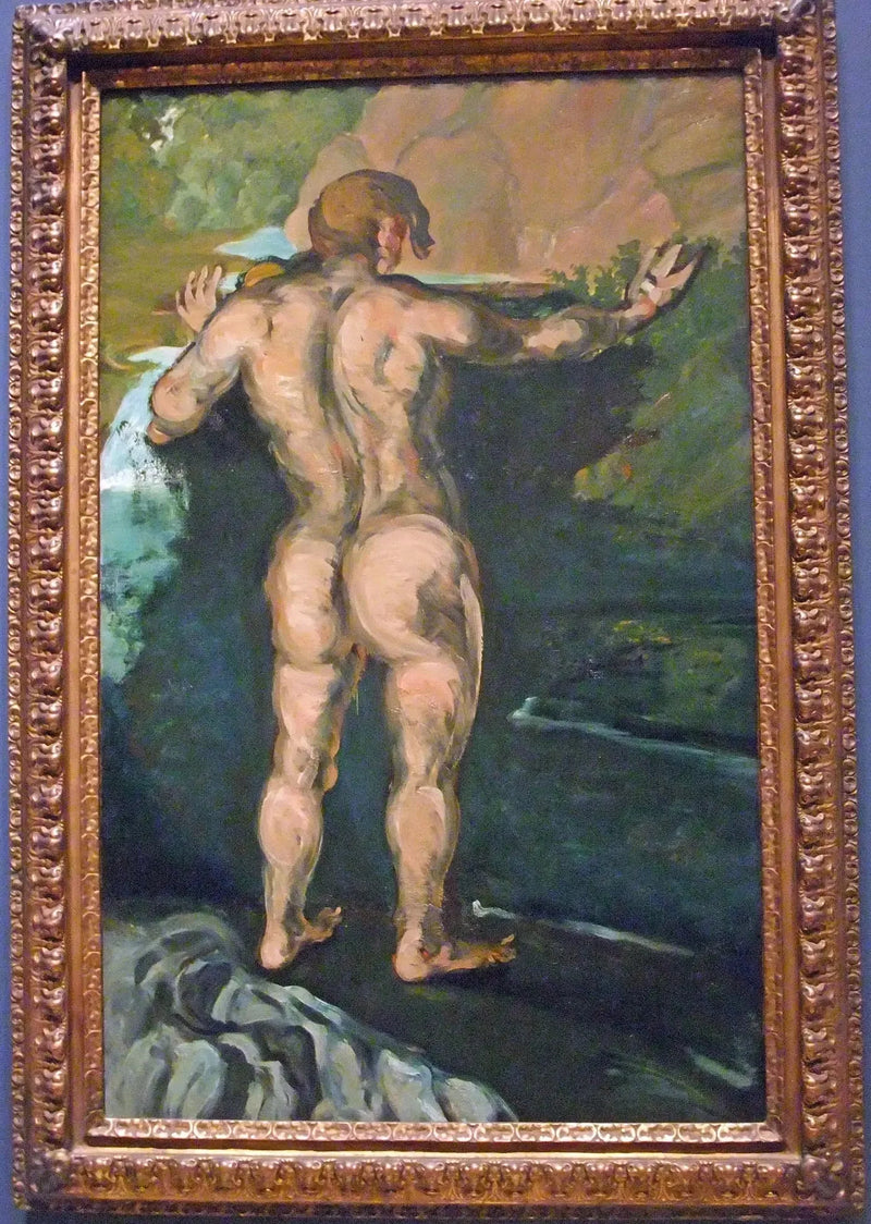 Badegæsten ved klippen - Paul Cézanne