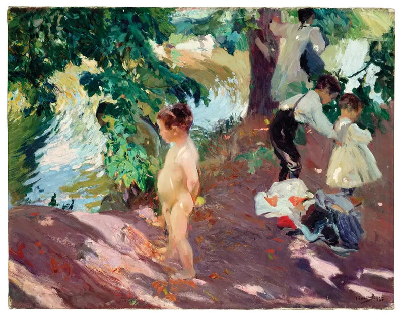 Badeværelset i La Granja - Joaquín Sorolla