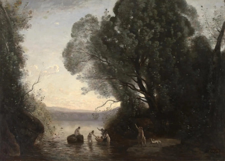 Dianas bad - Jean-Baptiste Camille Corot