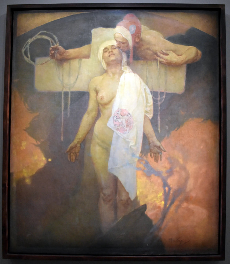 Kysset fra Frankrig til Bøhmen - Alphonse Mucha