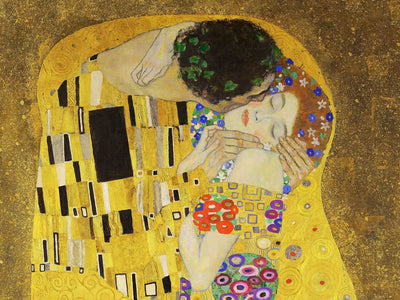 Reproduction du tableau « 💋 Le Baiser – Gustav Klimt (Détail) (1907-1908) » par Alpha Reproduction en peinture à l’huile