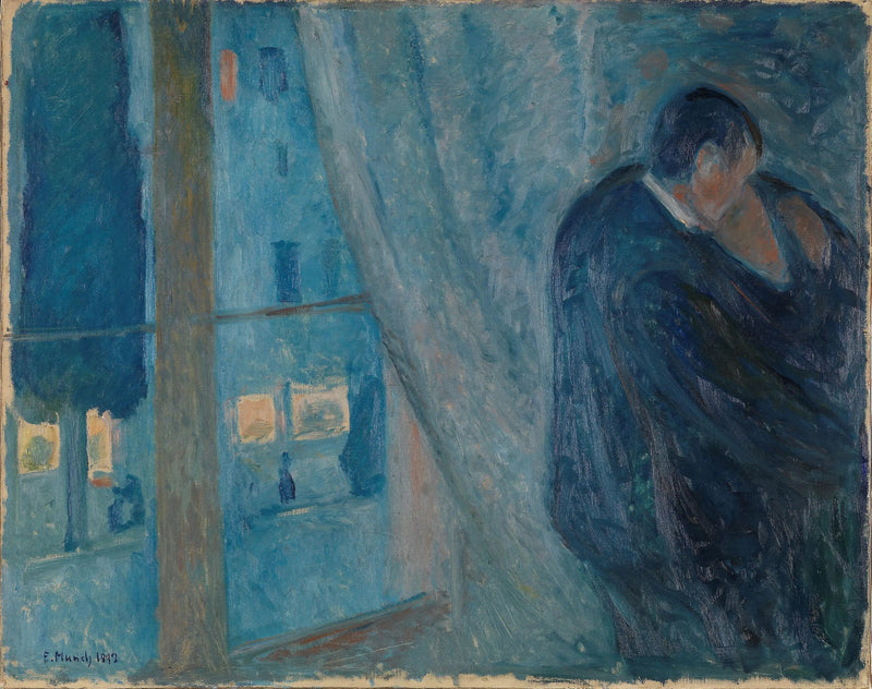 Kysset ved vinduet - Edvard Munch
