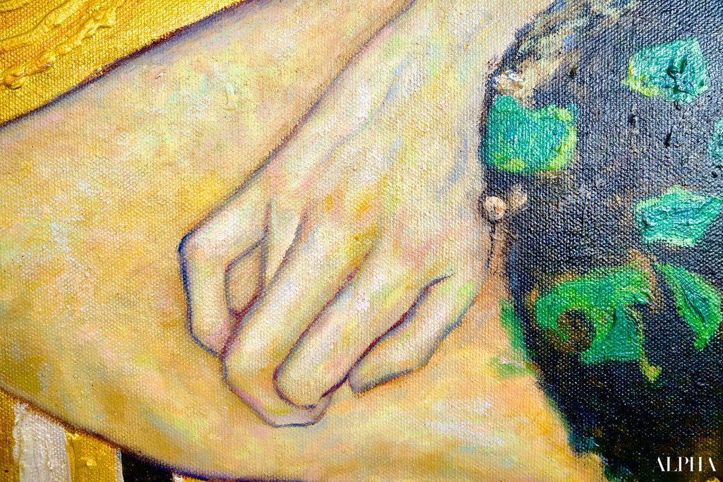 Le Baiser Réimaginé par Master Apollon | 200 x 200 cm Reproductions de tableaux à la peinture à l’huile