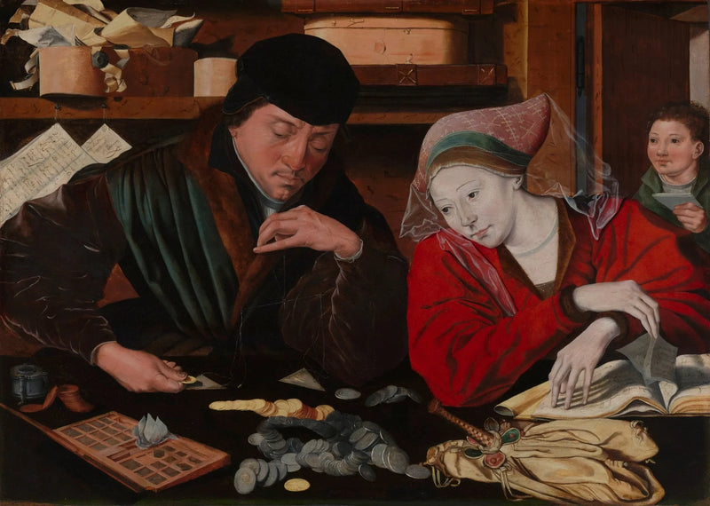 Bankmanden og hans kone - Marinus van Reymerswale