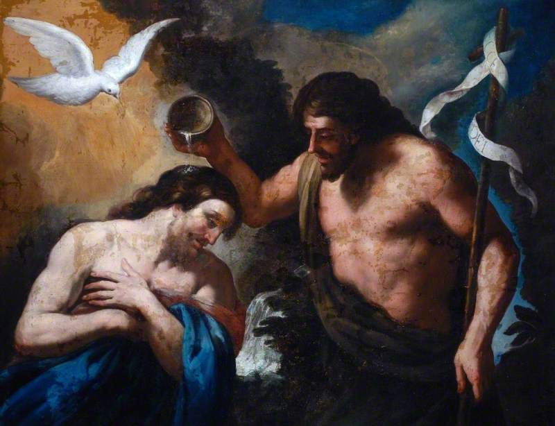 Dåben af Kristus - Andrea Sacchi