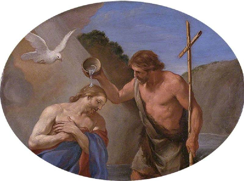 Dåben af Kristus - Andrea Sacchi