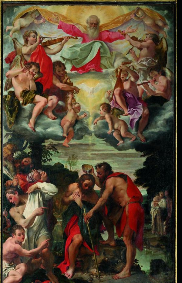 Dåben af Kristus - Annibale Carracci