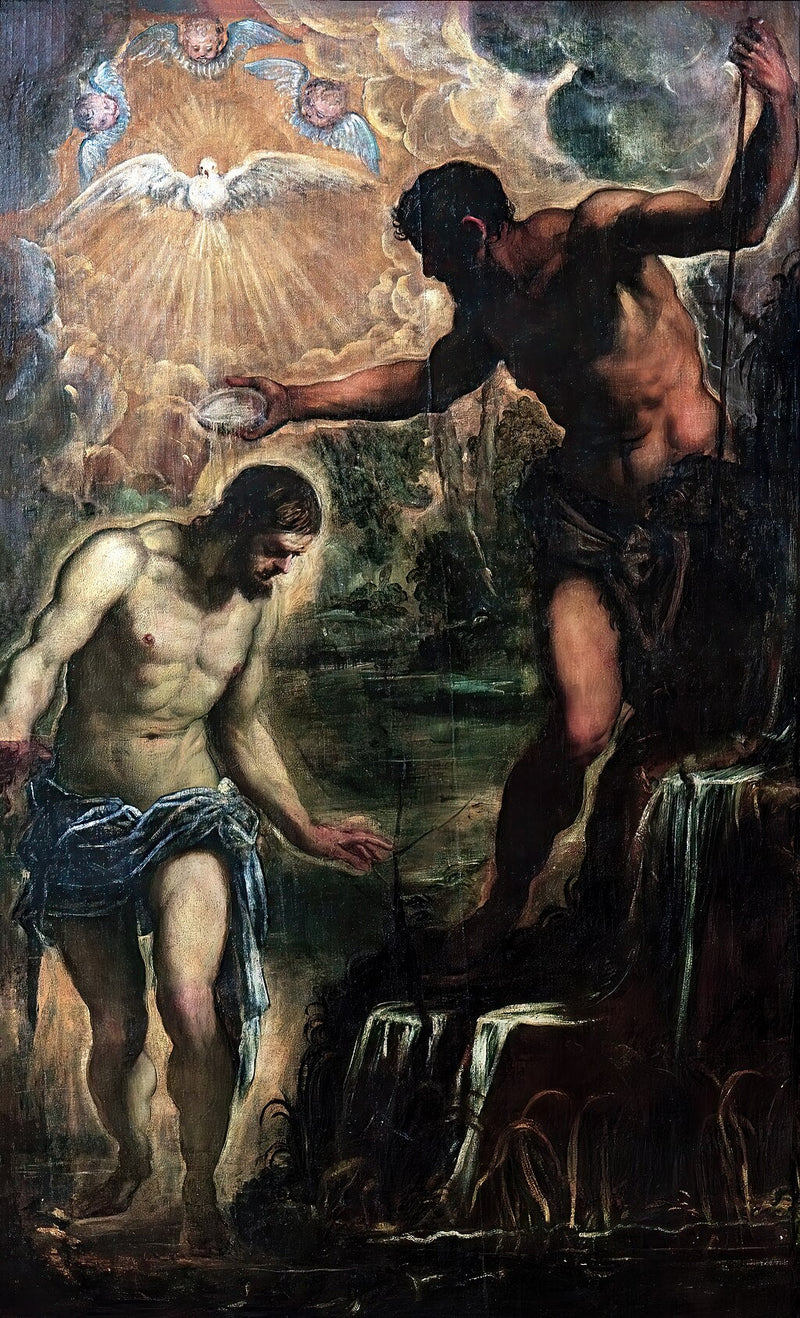 Dåben af Kristus - Jacopo Tintoretto