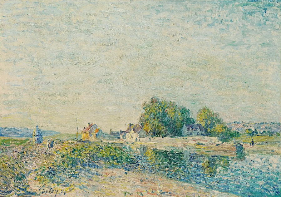 Dæmningen ved Loing-kanalen i Saint-Mammès - Alfred Sisley