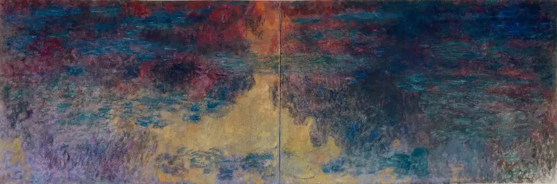 Nymfebassinet om aftenen - Claude Monet