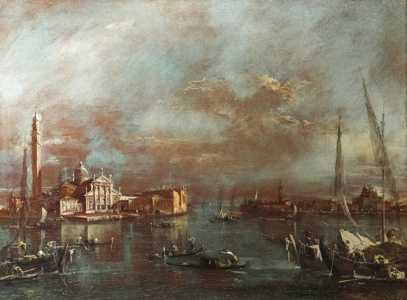 Saint-Marc-bassinet med San Giorgio-øen og Giudecca - Francesco Guardi