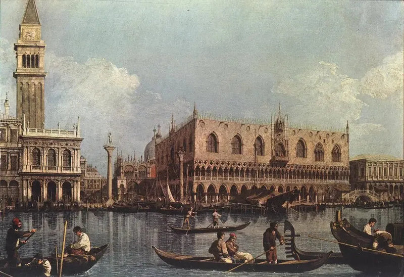 Saint-Marc-bassinet set fra Douane-punktet - Canaletto