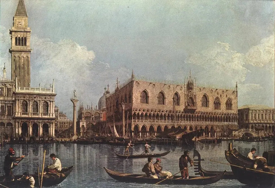 Saint-Marc-bassinet set fra Douane-punktet - Canaletto